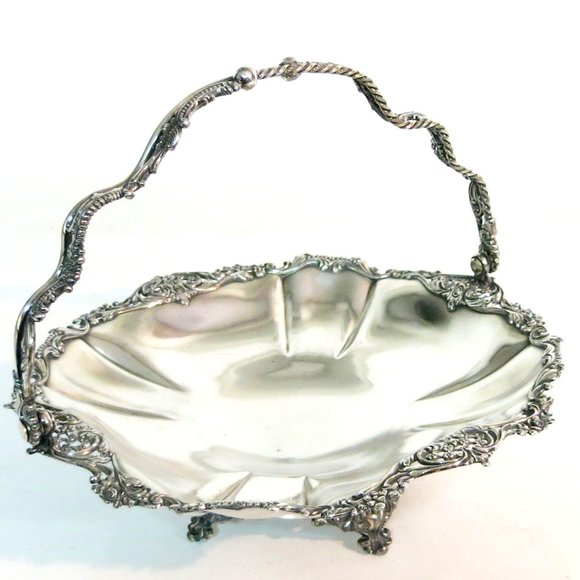 Antique - The Meridan Silver Plate Co. 01663 Bridal Basket - Silver Plate - Picture 4 of 14